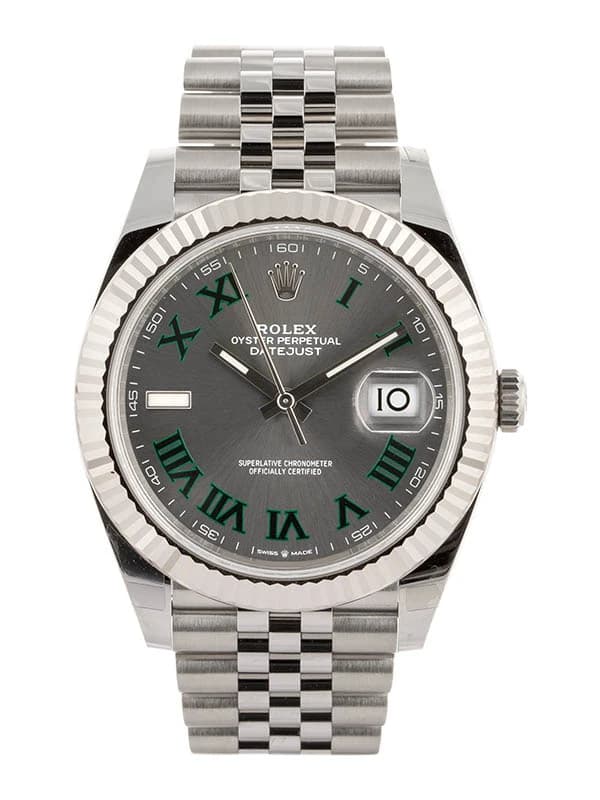 ROLEX DATEJUST QUADRANTE WIMBLEDON FULL STICKERS 41MM IN ACCIAIO REF. 126334