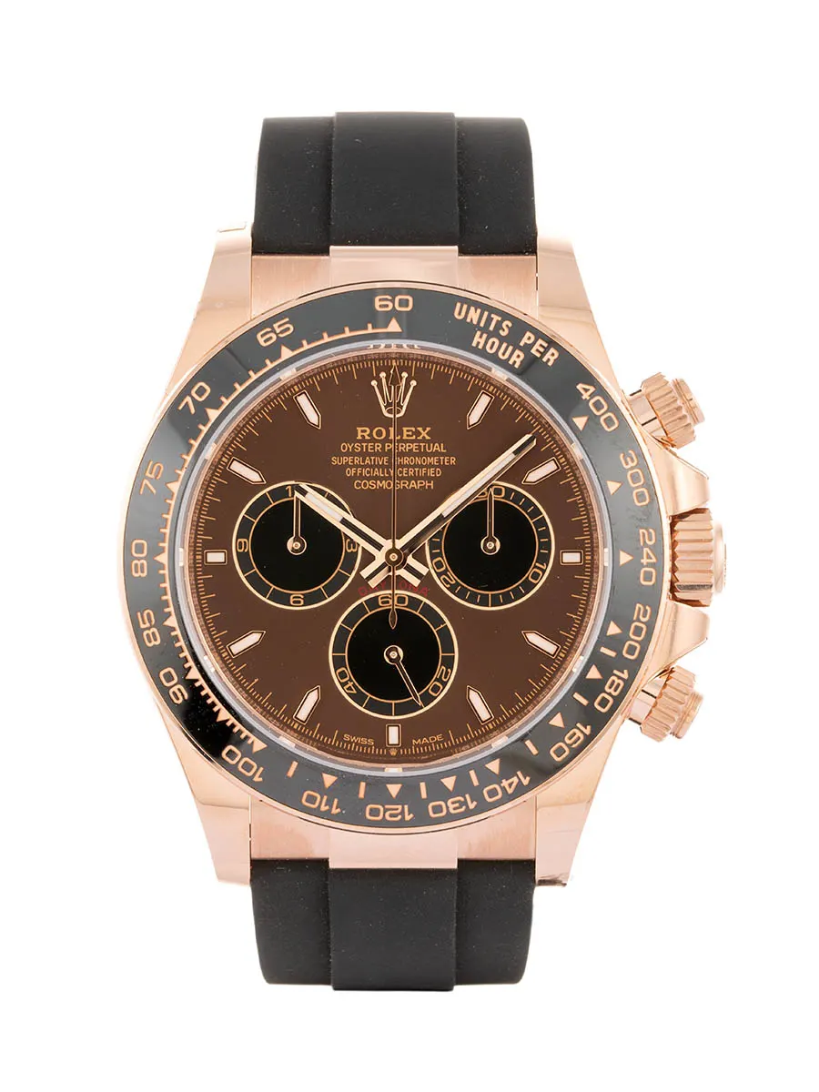ROLEX DAYTONA COSMOGRAPH 40MM ON ORO ROSA 18KT E CAUCCIU' REF. 126515LN