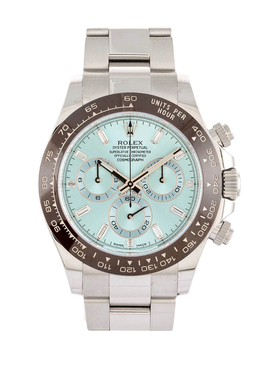 ROLEX DAYTONA COSMOGRAPH BAGUETTE 40MM IN PLATINO REF. 116506