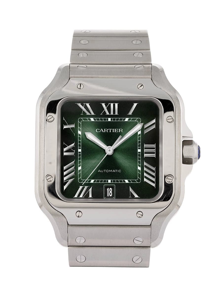 CARTIER SANTOS DE CARTIER MODELLO GRANDE VERDE IN ACCIAIO REF. WSSA0062