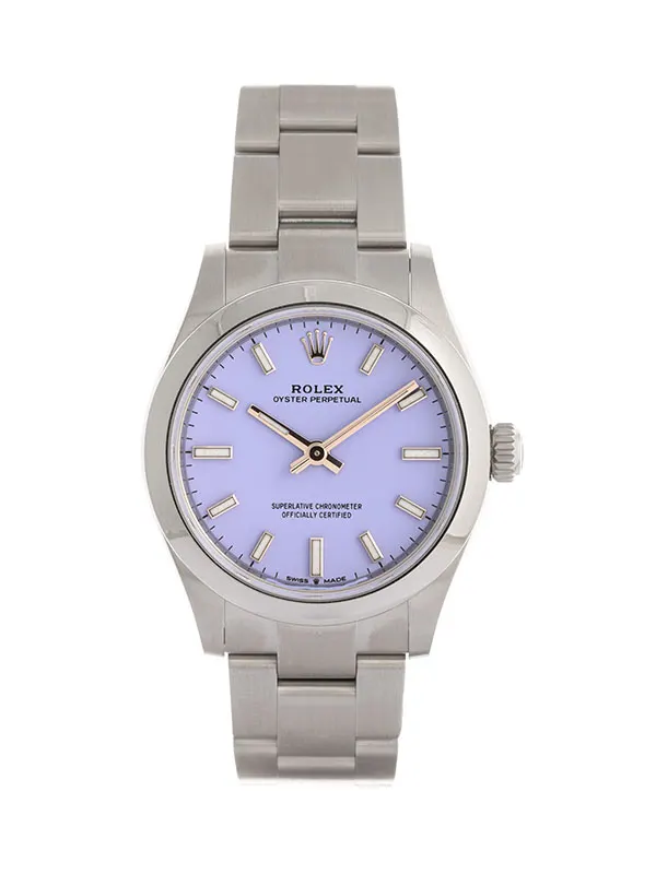 ROLEX OYSTER PERPETUAL LAVENDER DIAL 31MM IN ACCIAIO REF. 277200