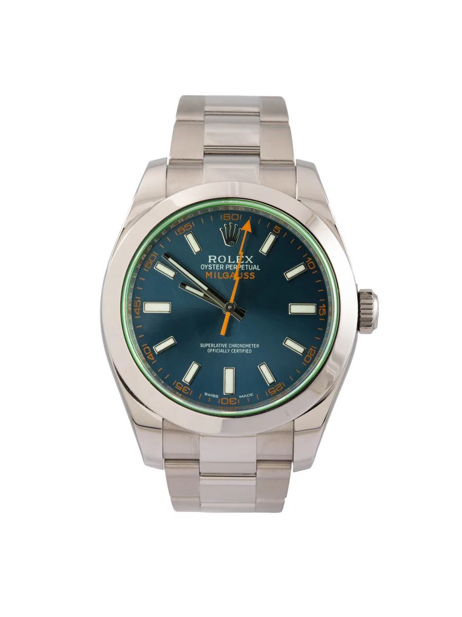 ROLEX MILGAUSS 40MM IN ACCIAIO VETRO VERDE REF. 116400GV