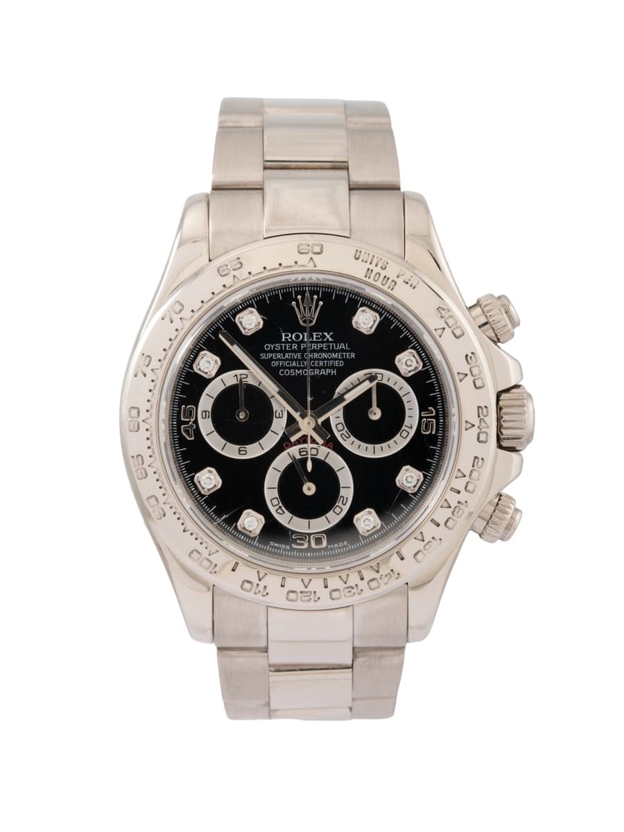 ROLEX DAYTONA 40MM IN ORO BIANCO 18KT E DIAMANTI REF. 116509