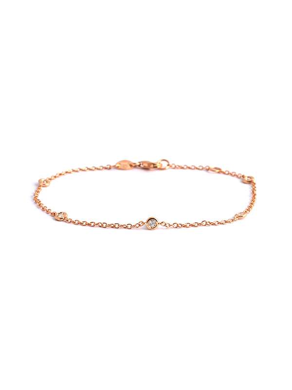 BRACCIALE IN ORO ROSA 18KT CON DIAMANTI