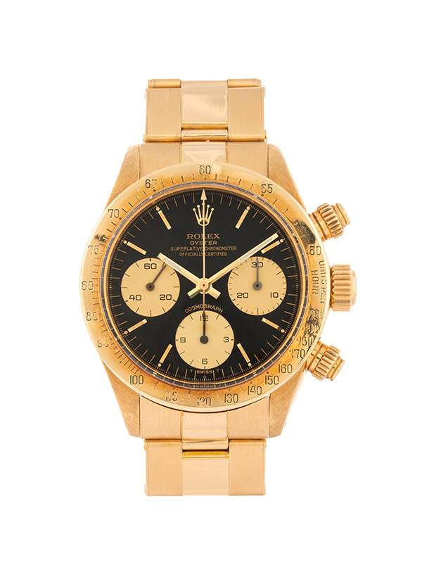 ROLEX DAYTONA VINTAGE CON PERIZIA 36MM IN ORO GIALLO 18KT REF. 6265