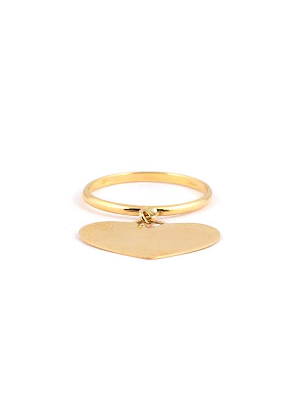 ANELLO IN ORO ROSA 18KT CON CHARM CUORE