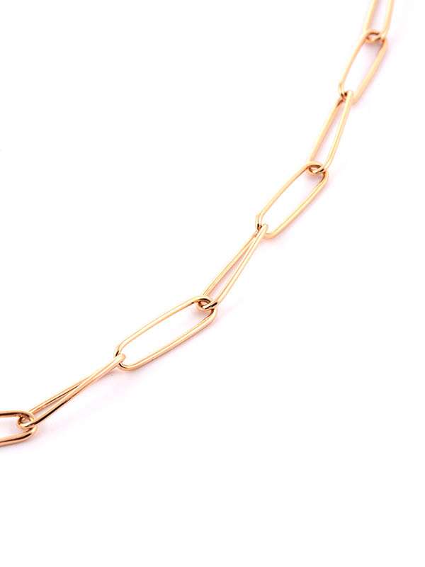 GIROCOLLO CATENA MAGLIA ALLUNGATA IN ORO ROSA 18KT