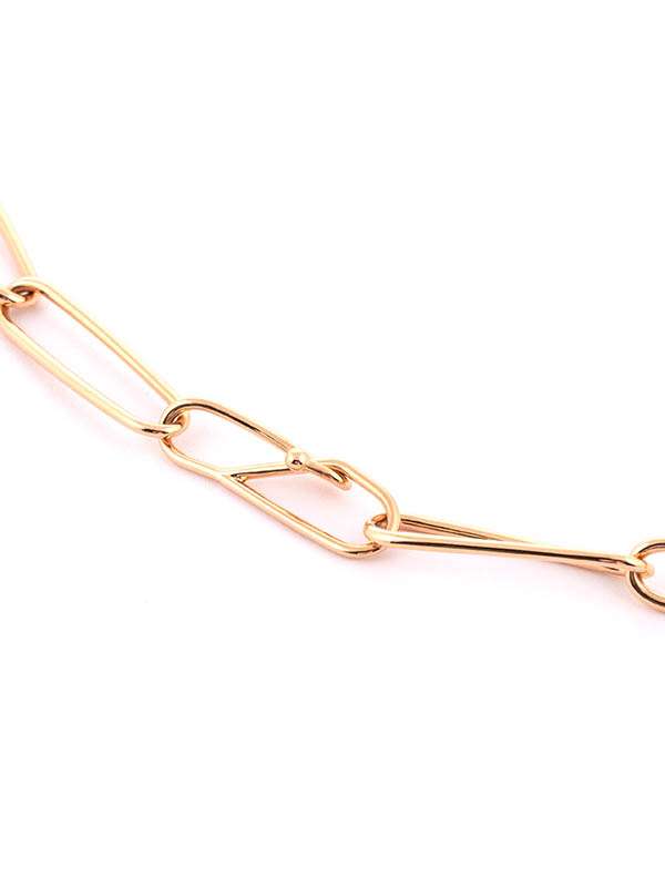 GIROCOLLO CATENA MAGLIA ALLUNGATA IN ORO ROSA 18KT