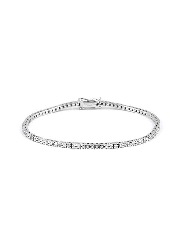 BRACCIALE TENNIS IN ORO BIANCO 18KT CON DIAMANTI