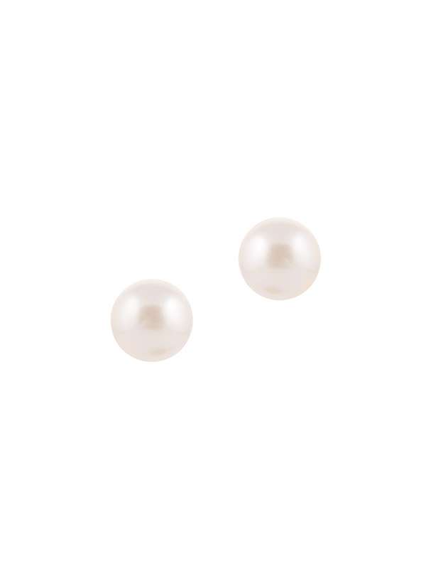 ORECCHINI LOBO IN ORO BIANCO 18KT CON PERLE 9,5/10,0