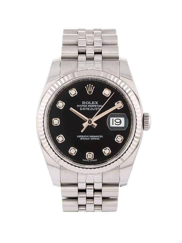 ROLEX DATEJUST 36MM IN ACCIAIO E DIAMANTI REF. 116234