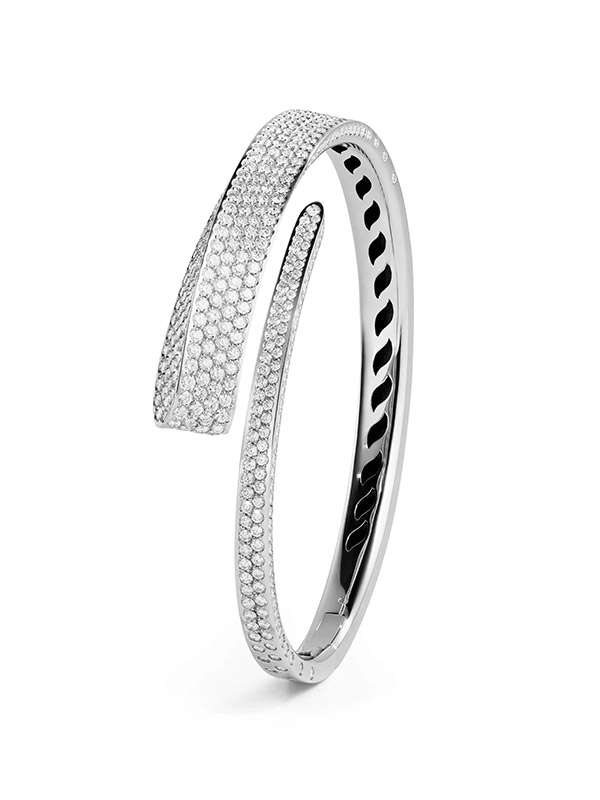 BRACCIALE CRIVELLI LIKE CONTRARIE' REGULAR FULL PAVE' IN ORO BIANCO 18KT CON DIAMANTI