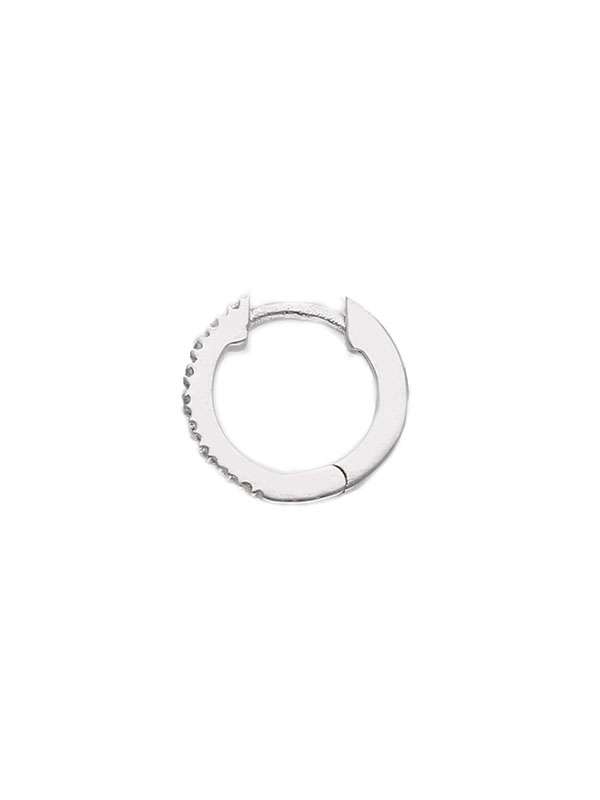 ORECCHINI CERCHIO IN ORO BIANCO 18KT CON DIAMANTI