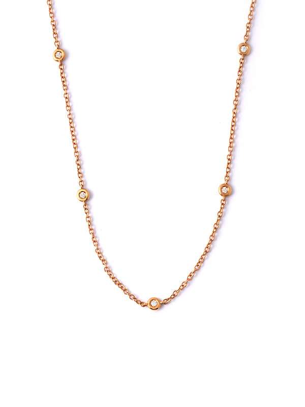 GIROCOLLO IN ORO ROSA 18KT CON DIAMANTI