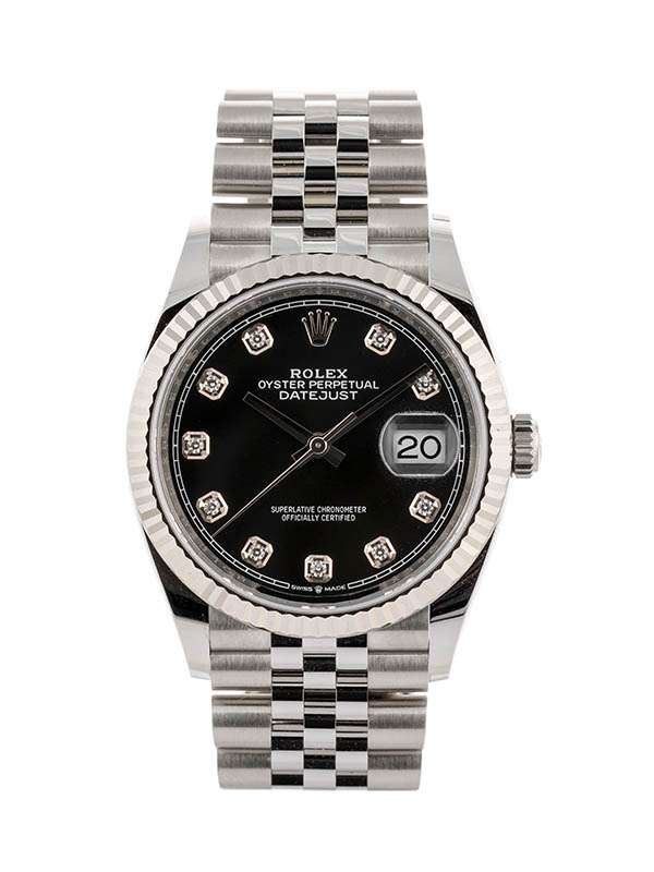 ROLEX DATEJUST 36MM IN ACCIAIO E DIAMANTI REF. 126234