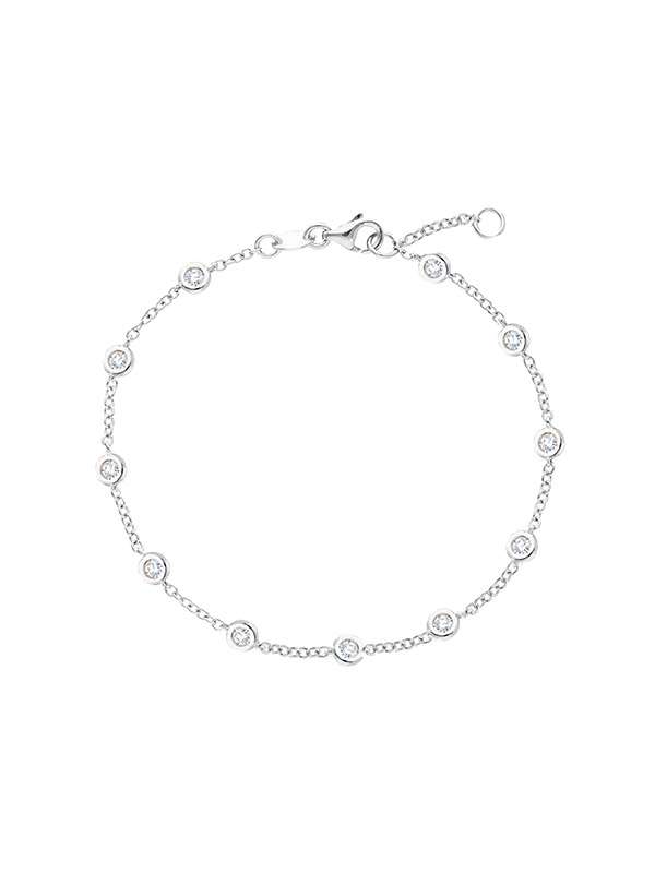 BRACCIALE IN ORO BIANCO 18KT CON 11 DIAMANTI