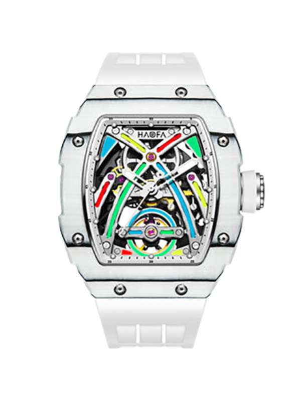 HAOFA SKELETON AUTOMATIC WHITE IN ACCIAIO REF. 1970