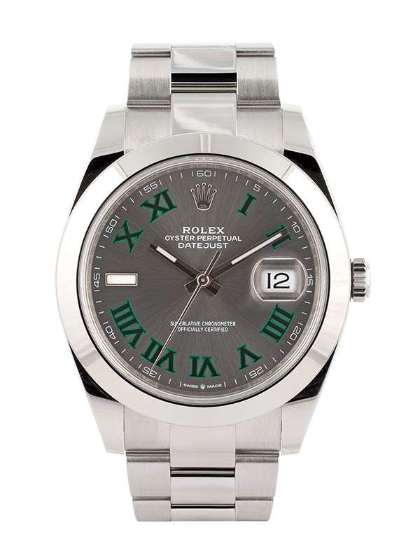 ROLEX DATEJUST QUADRANTE WIMBLEDON 41MM IN ACCIAIO REF. 126300