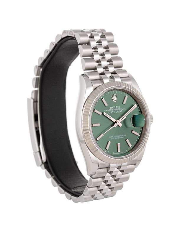 ROLEX DATEJUST MINT GREEN DIAL 36MM IN ACCIAIO REF. 126234