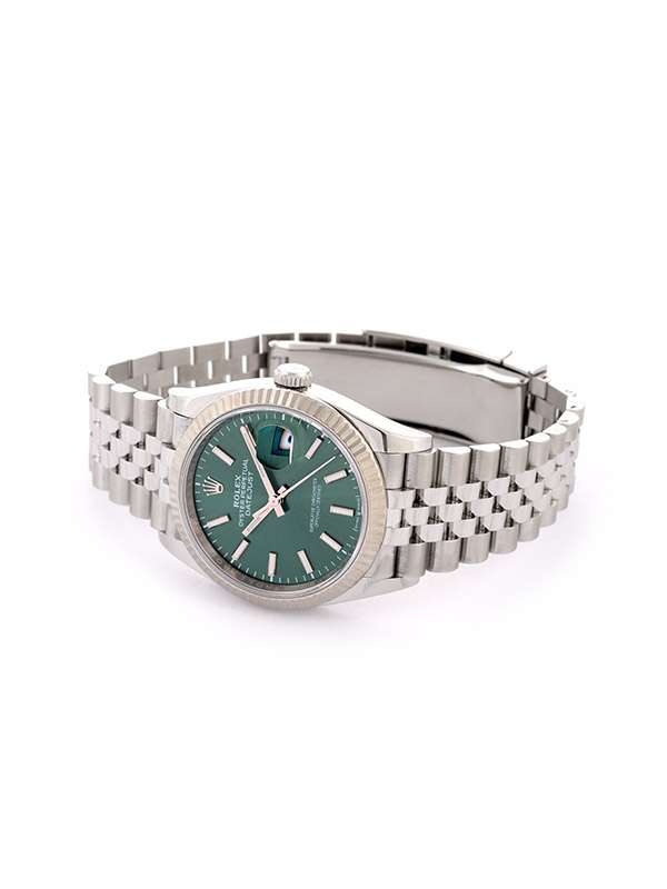 ROLEX DATEJUST MINT GREEN DIAL 36MM IN ACCIAIO REF. 126234