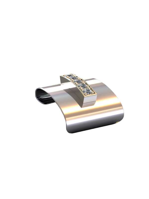 CLIP BRACCIALE ROLEX OYSTER LETTERA I CON DIAMANTI