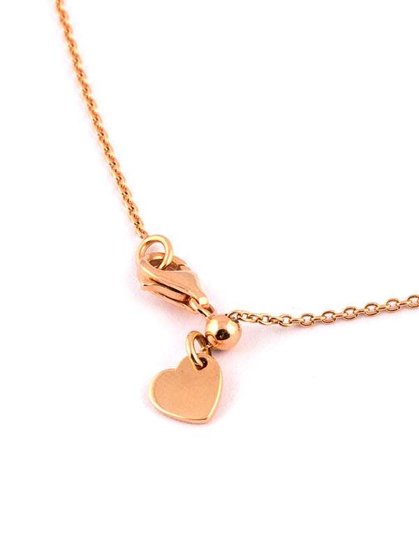 GIROCOLLO IN ORO ROSA 18KT CUORE CON RUBINI