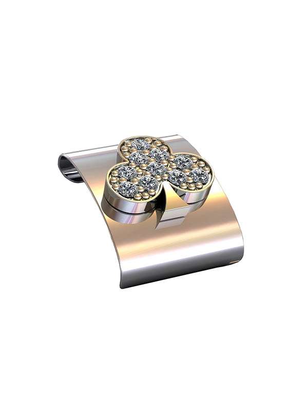 CLIP BRACCIALE ROLEX OYSTER FIORI DA CARTE CON DIAMANTI