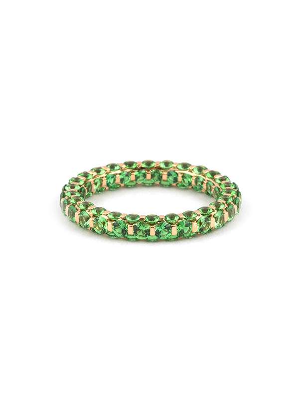 FEDINA ETERNELLE IN ORO ROSA 18KT CON TZAVORITE VERDE