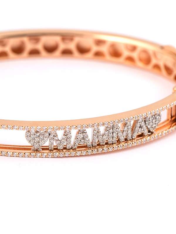 BRACCIALE RIGIDO ICONIC MOTION IN ORO ROSA 18KT CON DIAMANTI MIS. 17