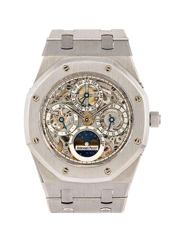 AUDEMARS PIGUET ROYAL OAK PERPETUAL CALENDAR SKELETON DIAL CON ESTRATTO 39MM IN ACCIAIO REF. 25829ST