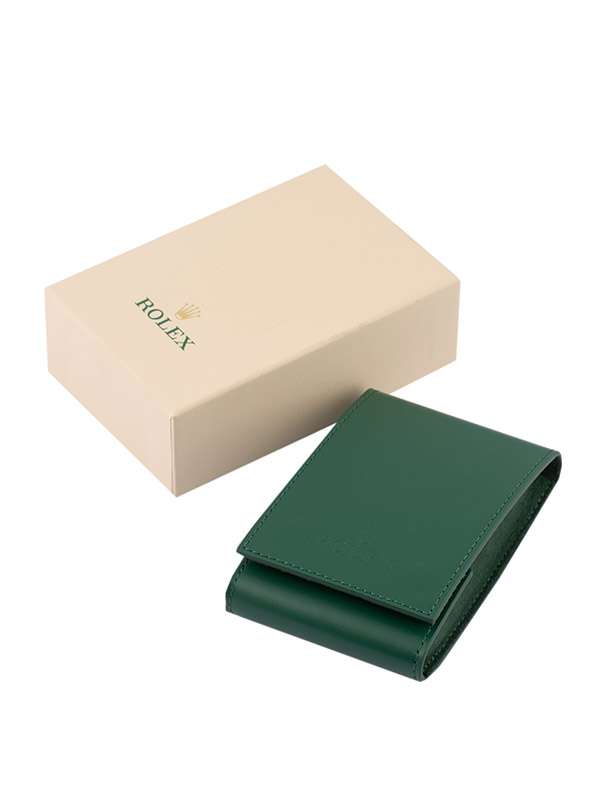 POCHETTE ROLEX PORTA OROLOGI IN PELLE VERDE COMPLETA DI SCATOLA